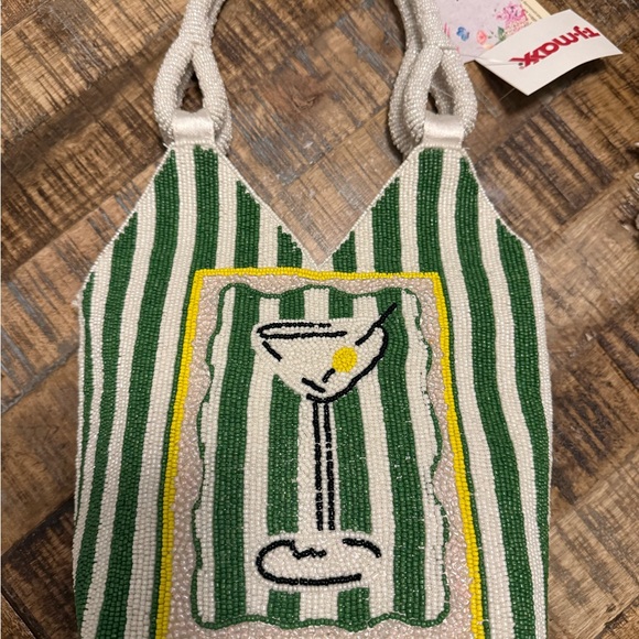 Handcrafted in India Handbags - Viral TJ Maxx Handcrafted in India Beaded Martini Bag